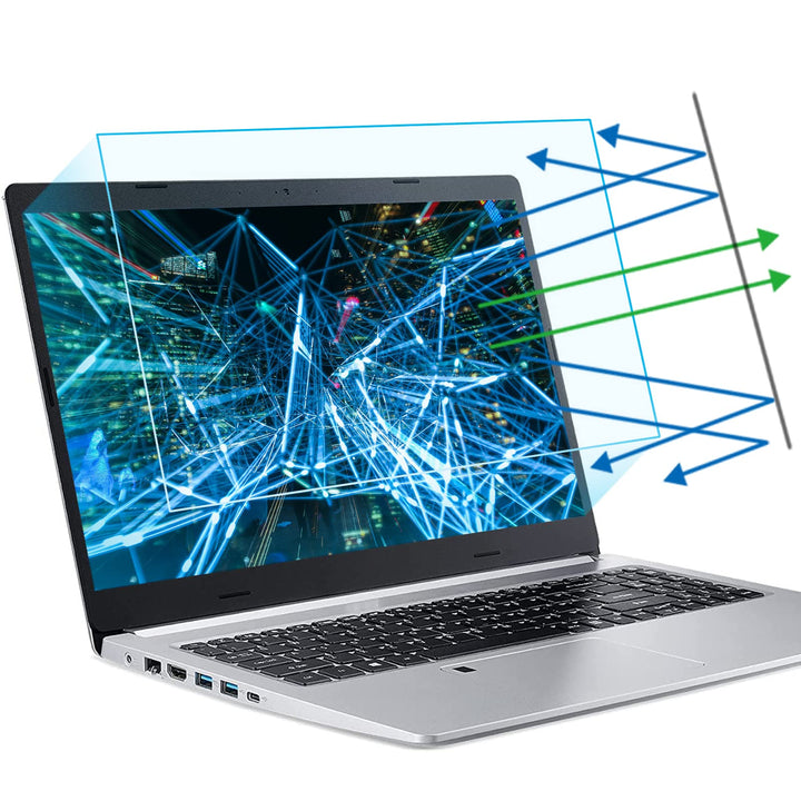 2-Pack 15.6 Inch Anti Blue Light Laptop Screen Protector, Eye Protection Anti Glare Matte Computer Screen Cover for 15.6 Laptop with 16:9 Aspect Ratio, Reduce Eye Strain and Touch Sensitive