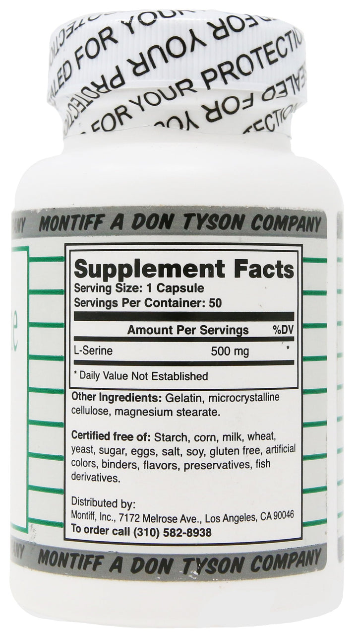 Pure L Serine 500 mg 50 Count