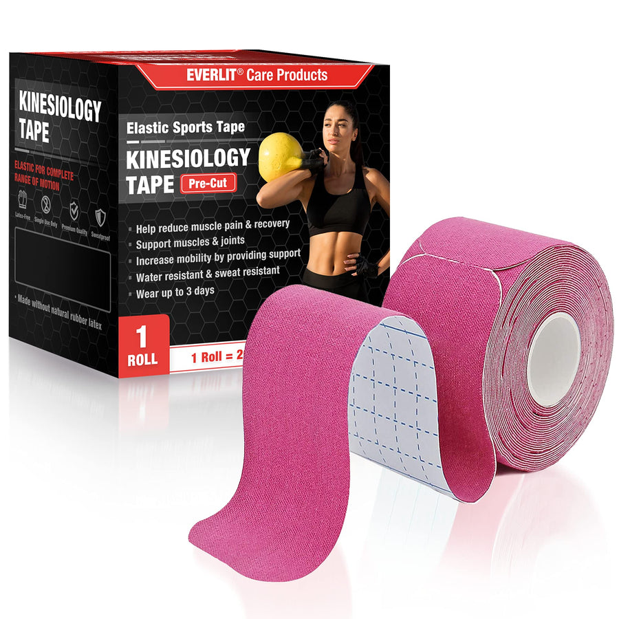 EVERLIT [Single] Pre-Cut Elastic Cotton Kinesiology The