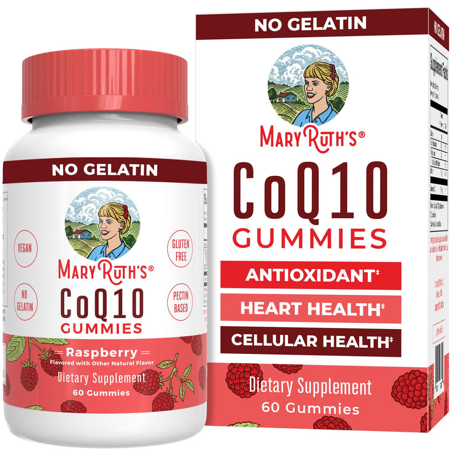 CoQ10 Gummies by MaryRuth's | Coenzyme Q10 | Gummy Supplements for Heart Health & Cellular Health | Antioxidant | CoQ10 120 mg | Vegan | Non-GMO | Gluten Free | 60 Count | 1 Month Supply