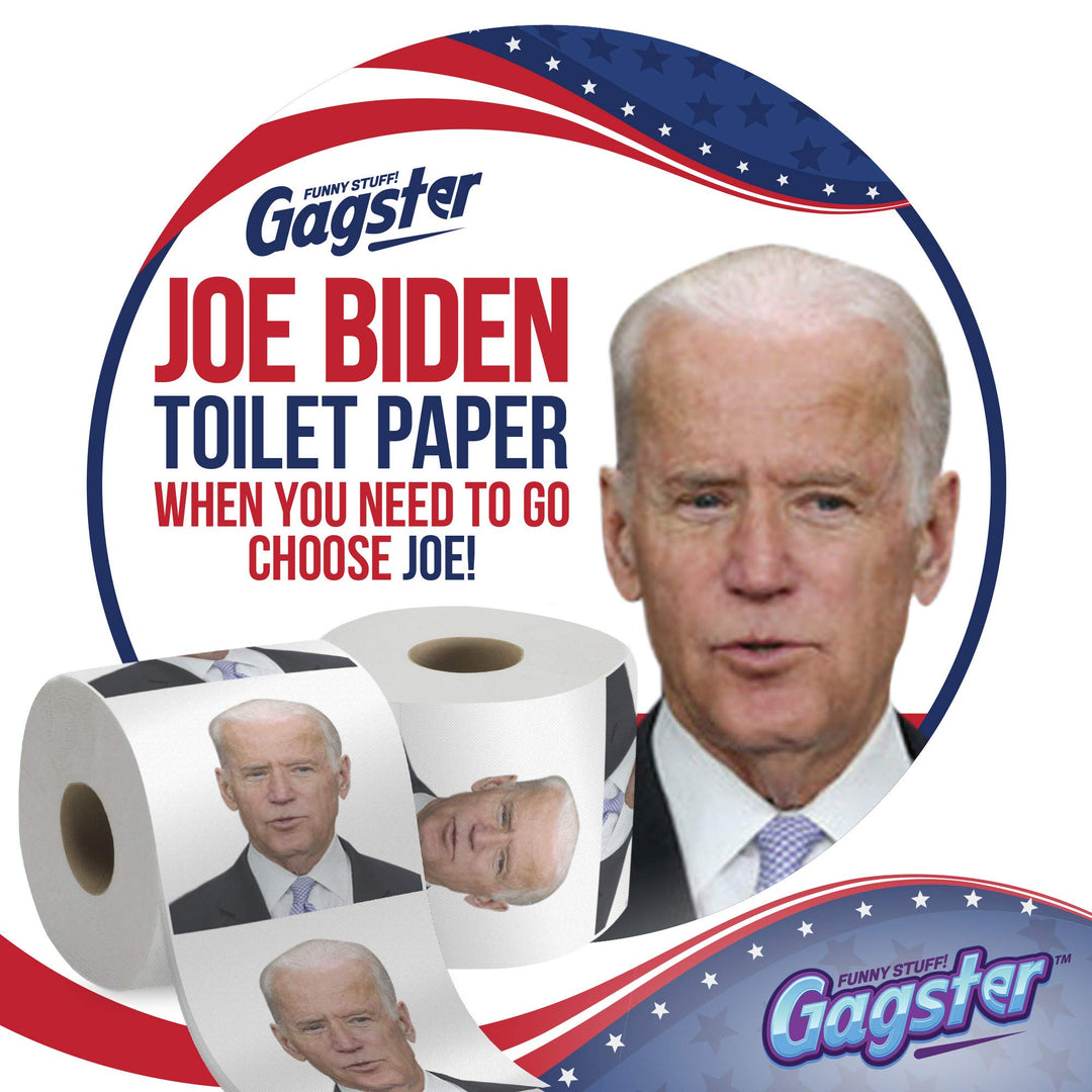 Joe Biden Funny Political Toilet Paper Roll by Gagster 