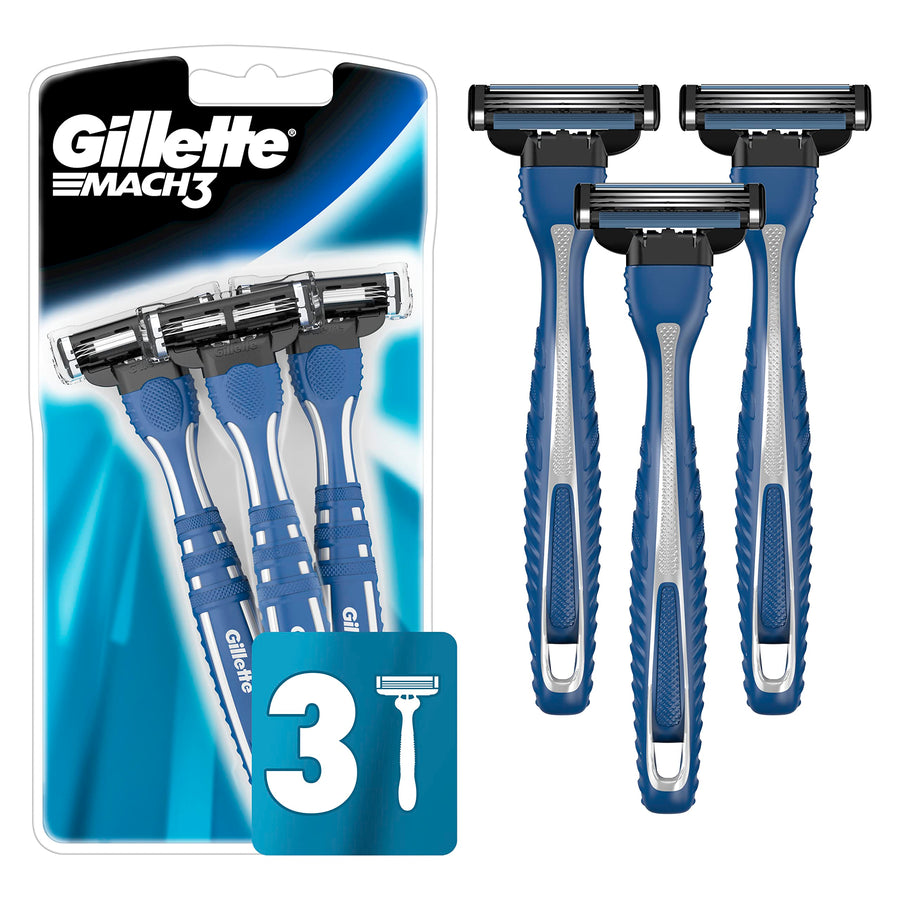 Mach3 Men's Disposable Razor, 3 Count (Pack of 2), Mens Razors / Blades