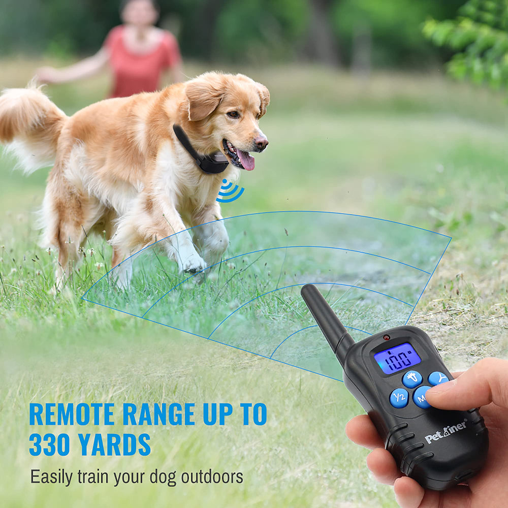 PET998DRB1 Dog Training Collar Rechargeable and Rainproof 330 yd Remote Dog Training Collar with Beep, Vibra and Static Electronic Collar
