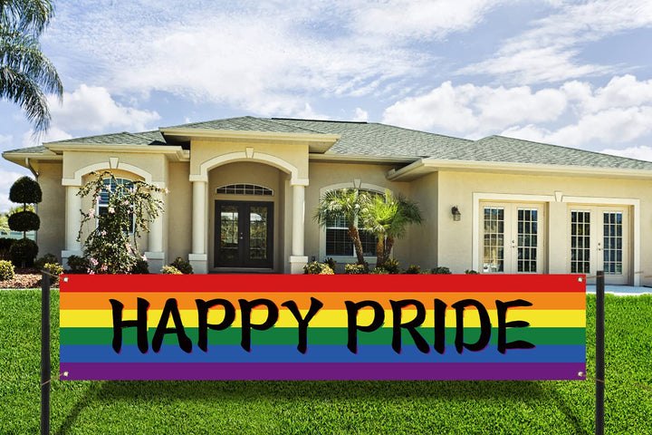 Nepnuser Happy Pride Outdoor Banner Pride Month LGBTQ+ 
