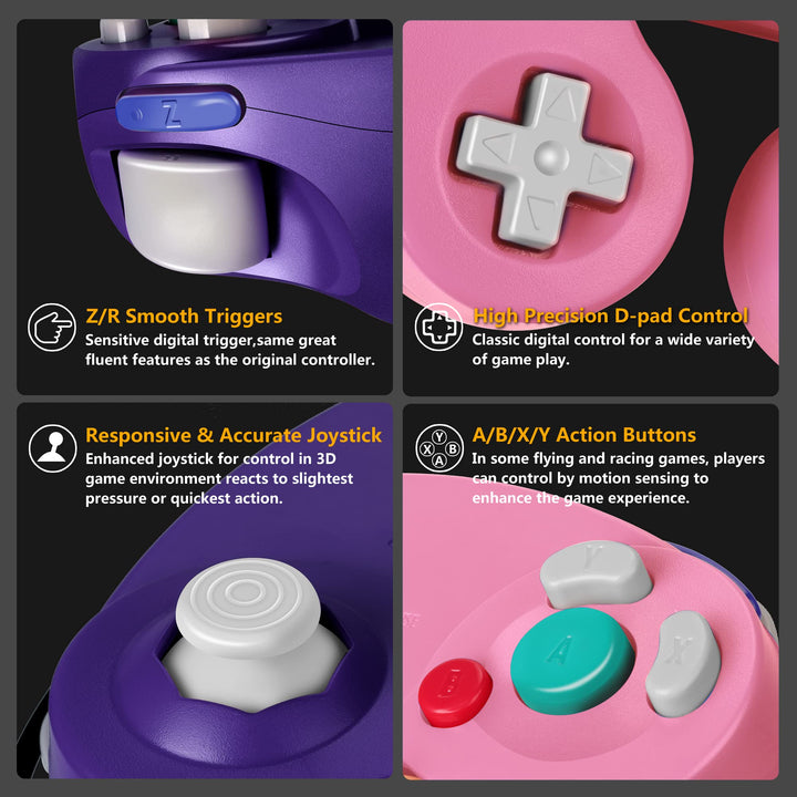 FIOTOK Gamecube Controller, Classic Wired Controller fo