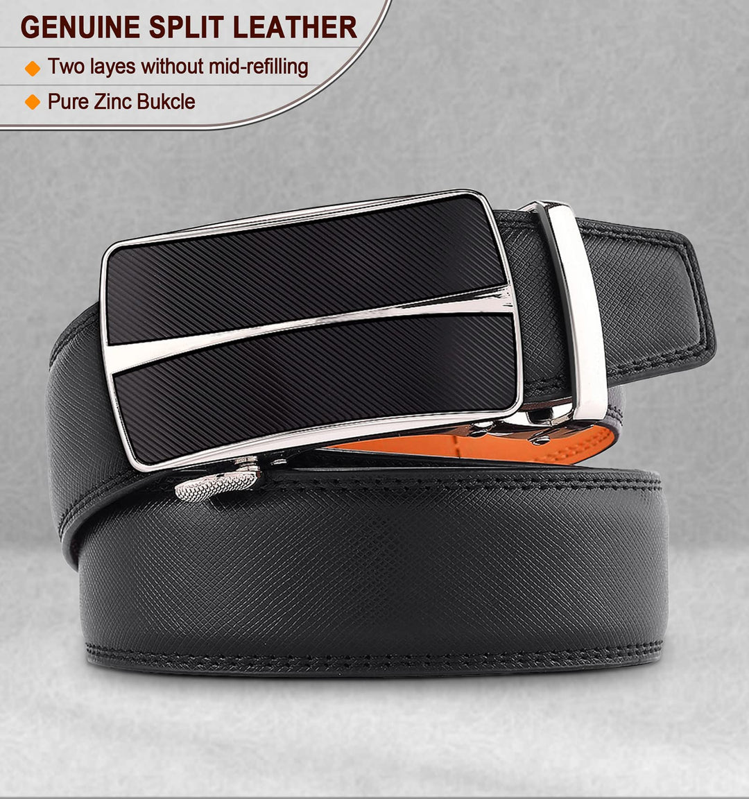 BULLIANT Men&#39;s Belt, Slide Ratchet Belt For Gif