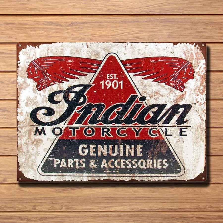 JIUFOTK Tin Sign Indian Motorcycles Est 1901 8x12 Inch 