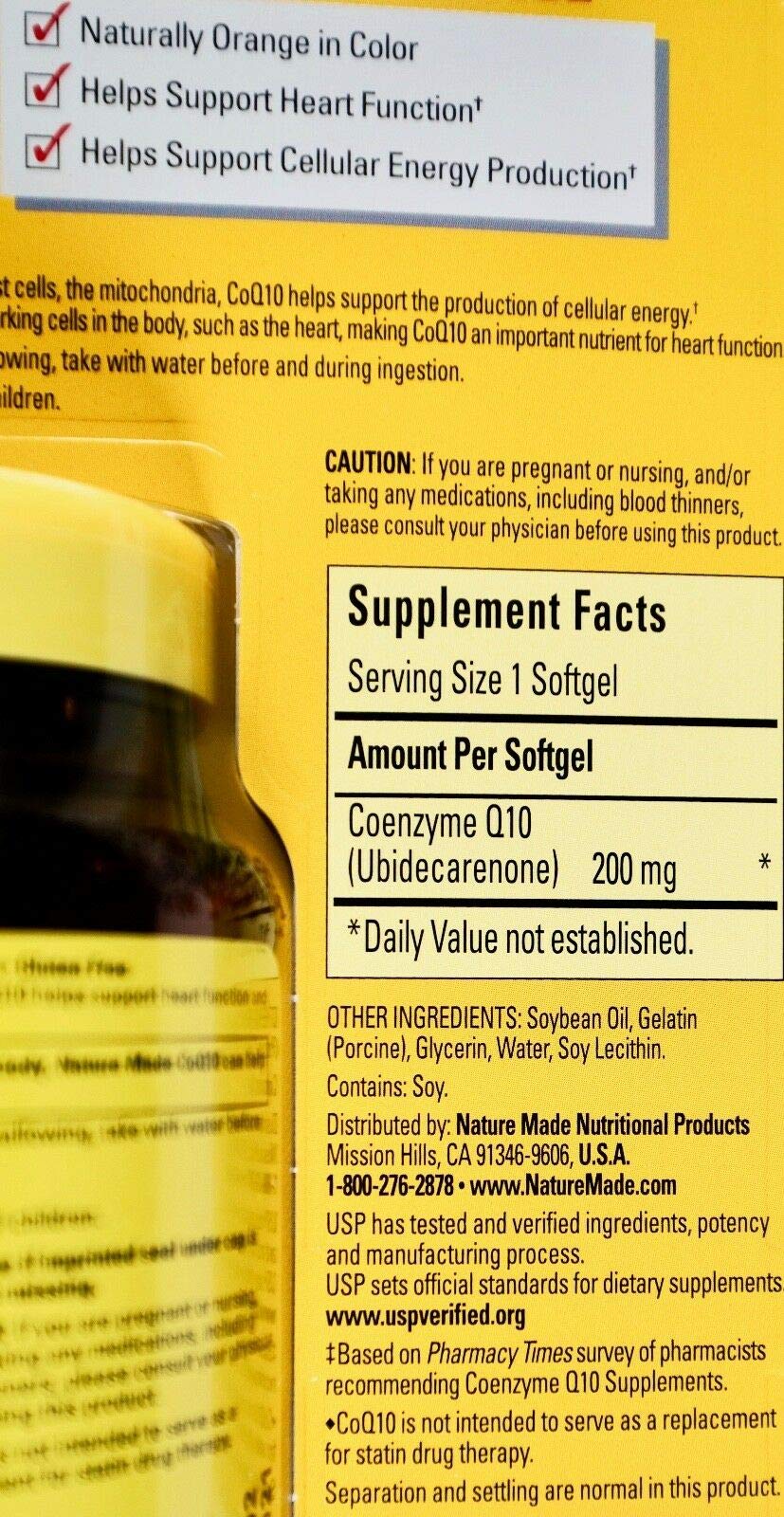 Coq10 200 Mg, Naturally Orange, Value Size,140 Count Softgels