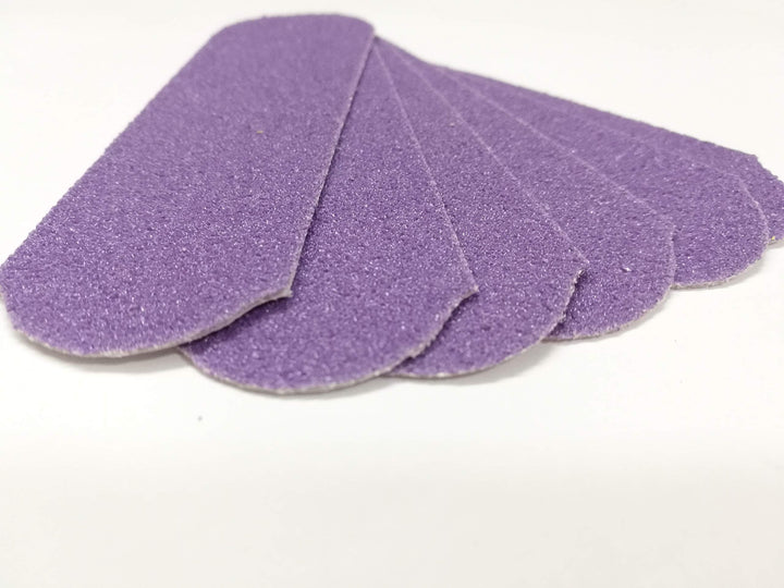 60 GRIT STAINLESS STEEL PEDICURE FILE REFILL PADS, 60 COUNT (60 GRIT PURPLE)