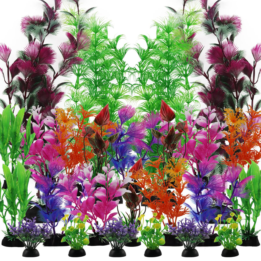 PietyPet 25 Pack Aquarium Plants, Fish Tank Decoration 