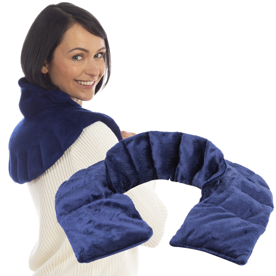 Sunny Bay Neck Heating Wrap, Rice, Blue, Small