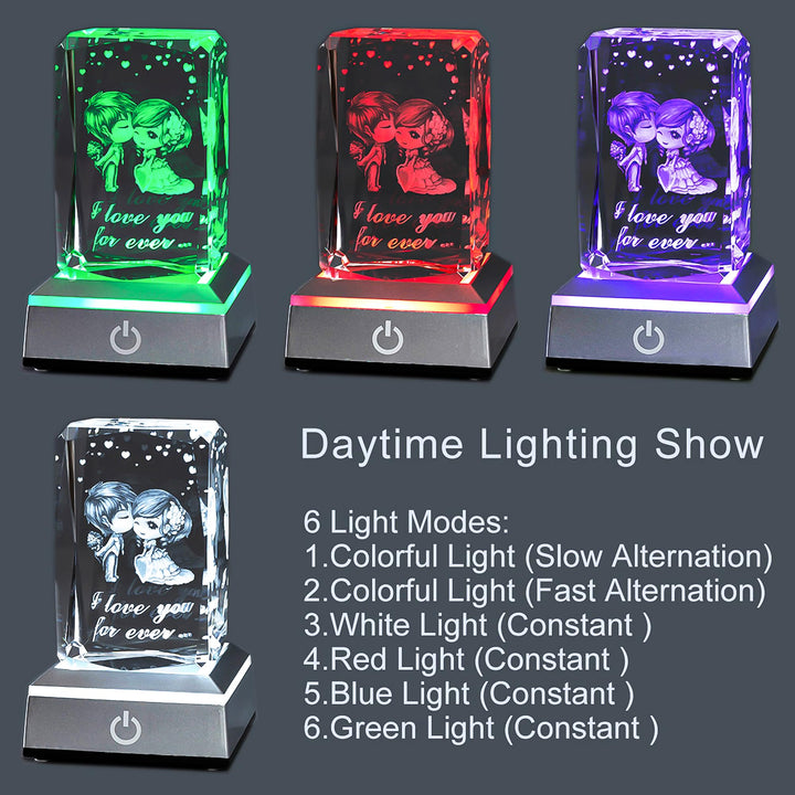 3D Sweetheart Crystal Multicolor Nightlight I Love You Decolamp,Christmas Gifts for Wife Her Girlfriend Mom,Unique Thanksgiving Valentines Anniversary Birthday Presents Ideas