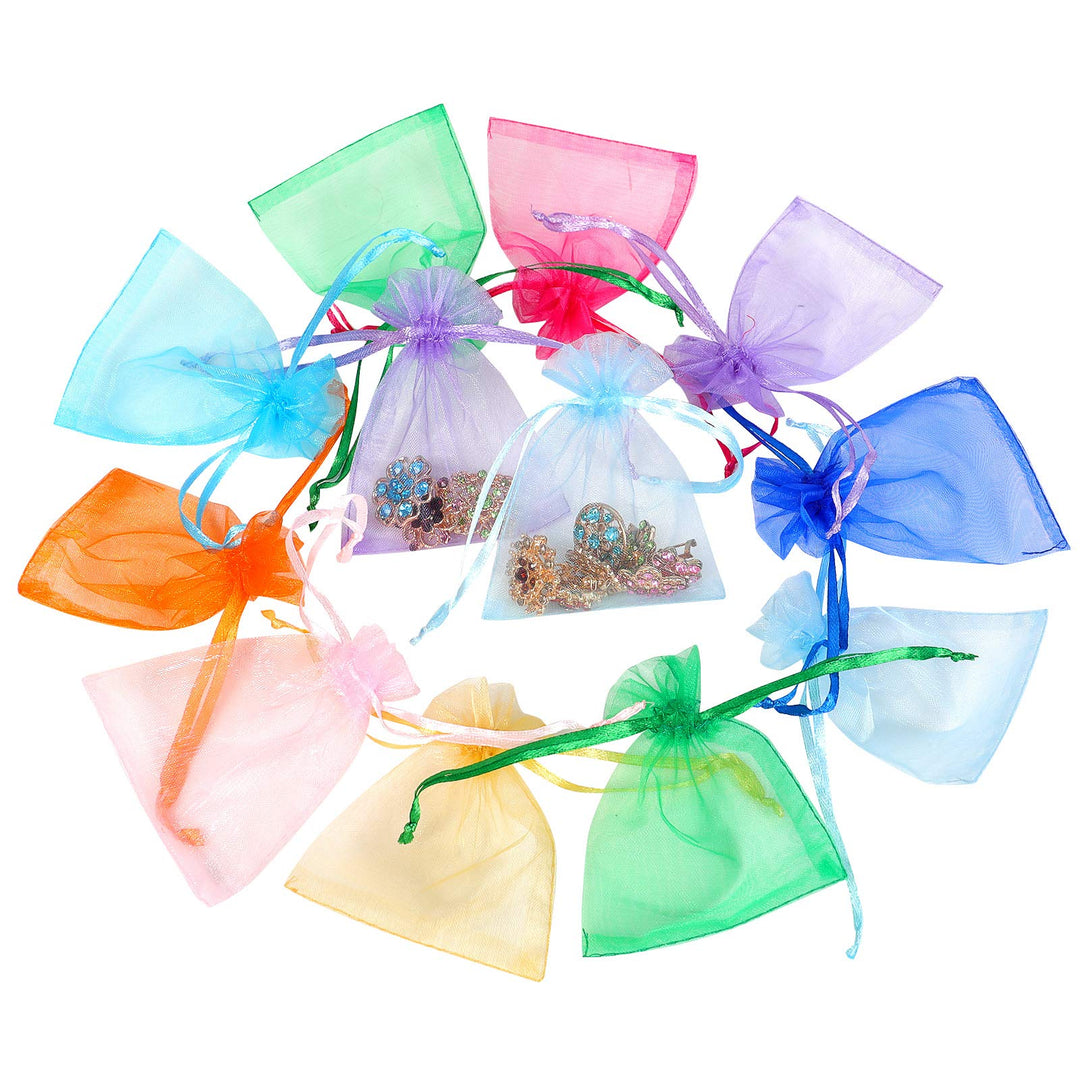 Boshen 100/200PCS Organza Gift Candy Sheer Bags Mesh Je