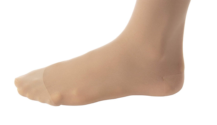 Ultra Sheer Thigh Closed Toe Socks, Silky Beige, Medium