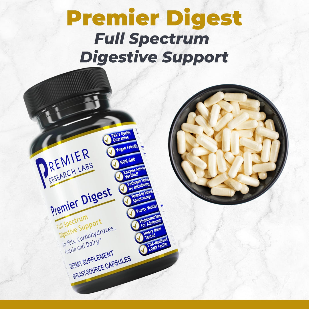 : Active Digestive Enzymes with Probiotic and Prebiotics | Promotes Full-Spectrum Digestive Support - with Amylase, Protease &amp; Lipase, 60 Plant-Sourced Capsules