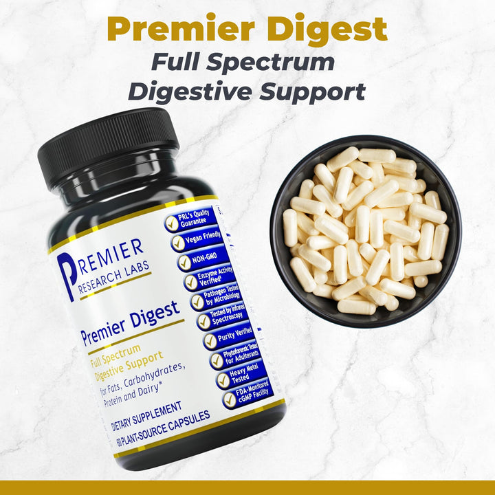 : Active Digestive Enzymes with Probiotic and Prebiotics | Promotes Full-Spectrum Digestive Support - with Amylase, Protease &amp; Lipase, 60 Plant-Sourced Capsules