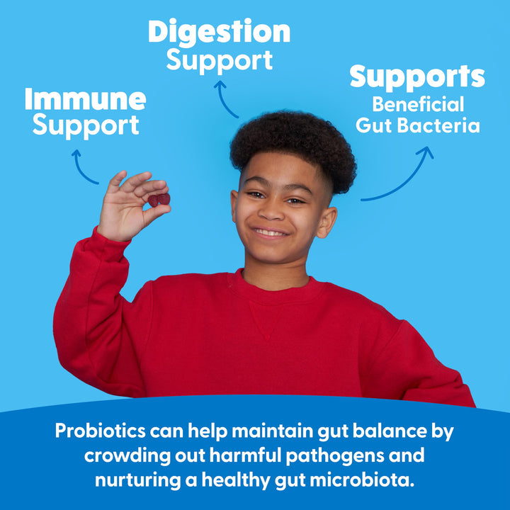 Feel Great USDA Organic Kids Probiotics Gummies | Chewable Strawberry Probiotics for Digestive Health &amp; Immune Support | Plant Based Probiotic &amp; Prebiotic for Kids | 30 Count