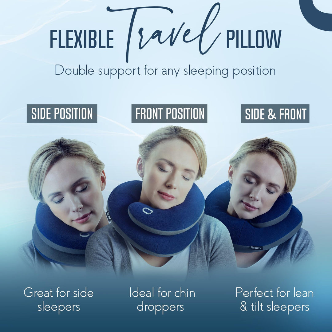Neck Pillow for Travel Provides Double Support to The Head, Neck, and Chin in Any Sleeping Position on Flights, Car, and at Home, Comfortable Airplane Travel Pillow, Leopard