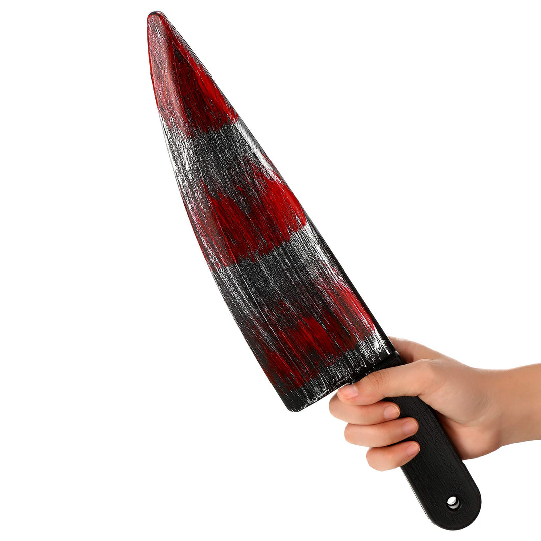 Halloween Bloody Knife Fake Knife with 7 Sheets Scar Tattoo Stickers for Halloween Party Costume (Style B)