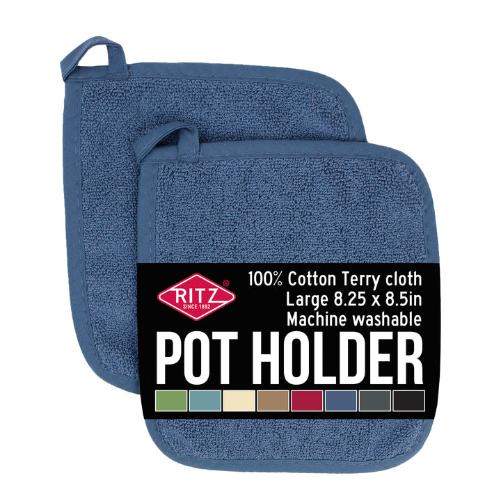 Ritz Terry 100% Cotton Potholders - Heat Resistant, Erg