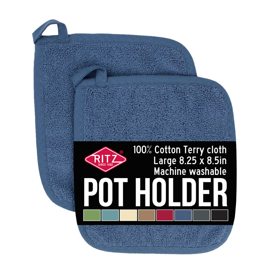 Ritz Terry 100% Cotton Potholders - Heat Resistant, Erg