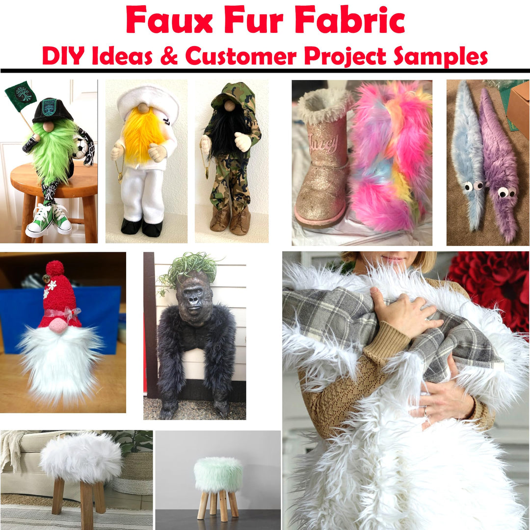 Barcelonetta | Faux Fur Scrap Pieces | 1 Lb Bag | Faux Fur Fabric Remnant | Gnome Beard, DIY Projects, Patches (Natural Colors)