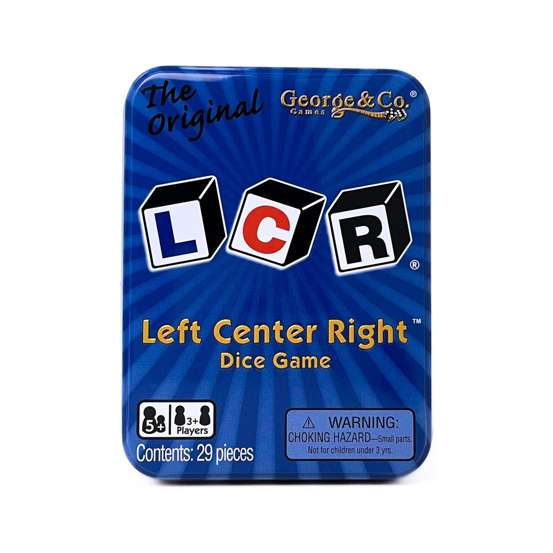 Koplow Games Left Center Right Dice Game, Blue Tin