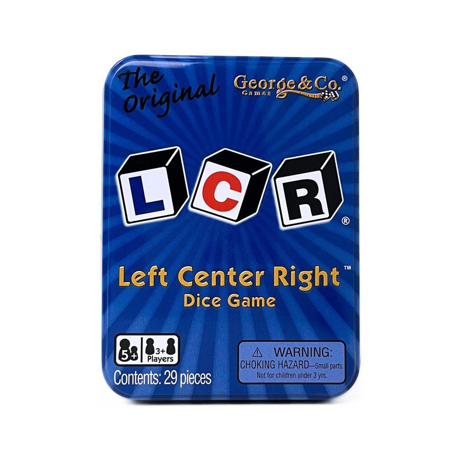 Koplow Games Left Center Right Dice Game, Blue Tin