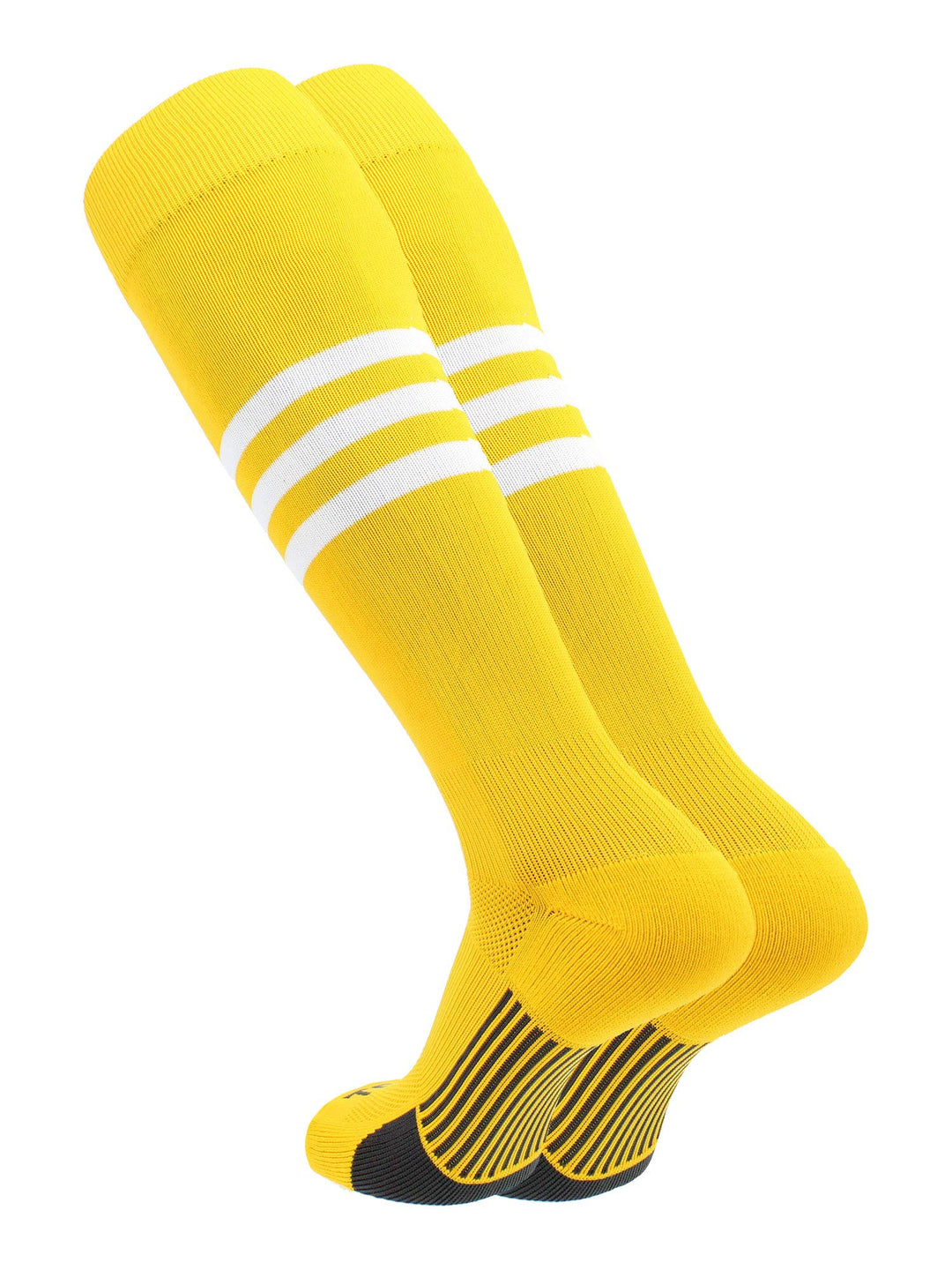 Performance Baseball/Softball Socks (Gold/White, Large)