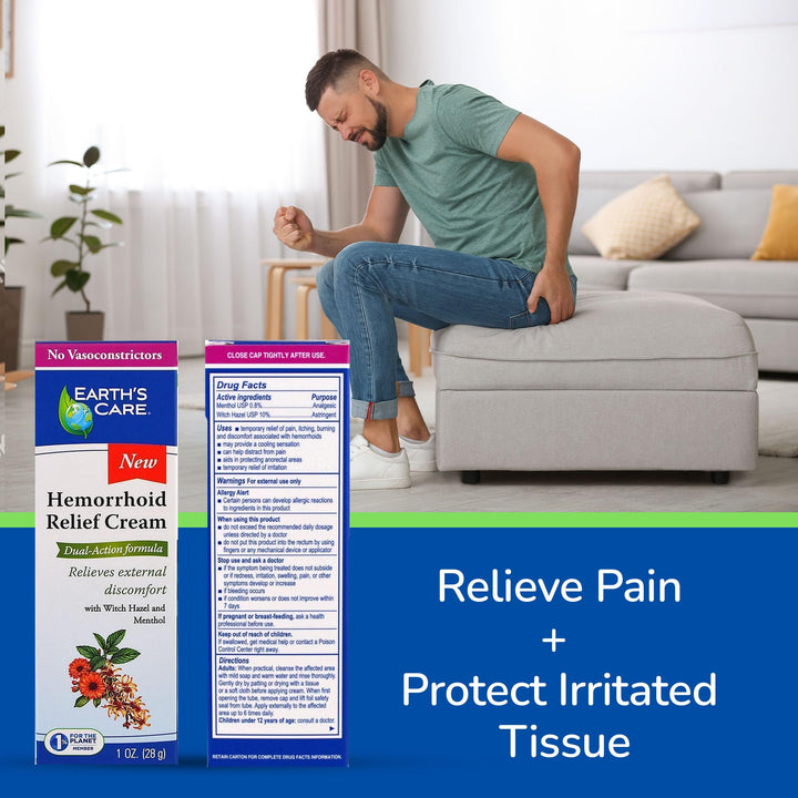 Earth&#39;s Care Hemorrhoid Cream - Hemorrhoid Trea