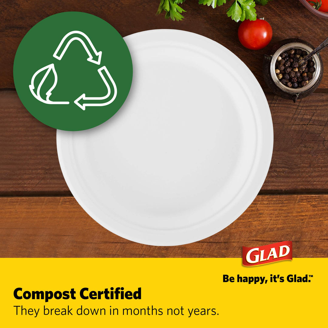 Glad Eco Compostable Compartment Plates