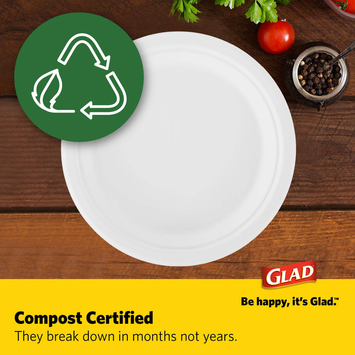 Glad Eco Compostable Compartment Plates