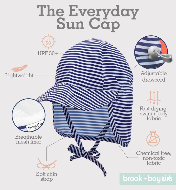 Baby Sun Hat, Kids Sun Hat - Baby Boy Sun Hat, Baby Girl Sun Hat - Baby Beach Hat, Baby Summer Hat, Baby Swim Hat &amp; Beach Hat Navy