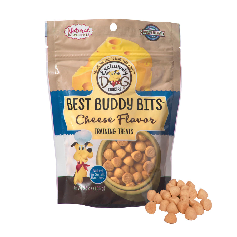 Best Buddy Bits Training Treats for Dogs and Puppies - All Natural, Baked in The USA, Ideal for Training & Agility, No Animal Byproducts - Cheese Flavor, 5.5oz Resealable Bag