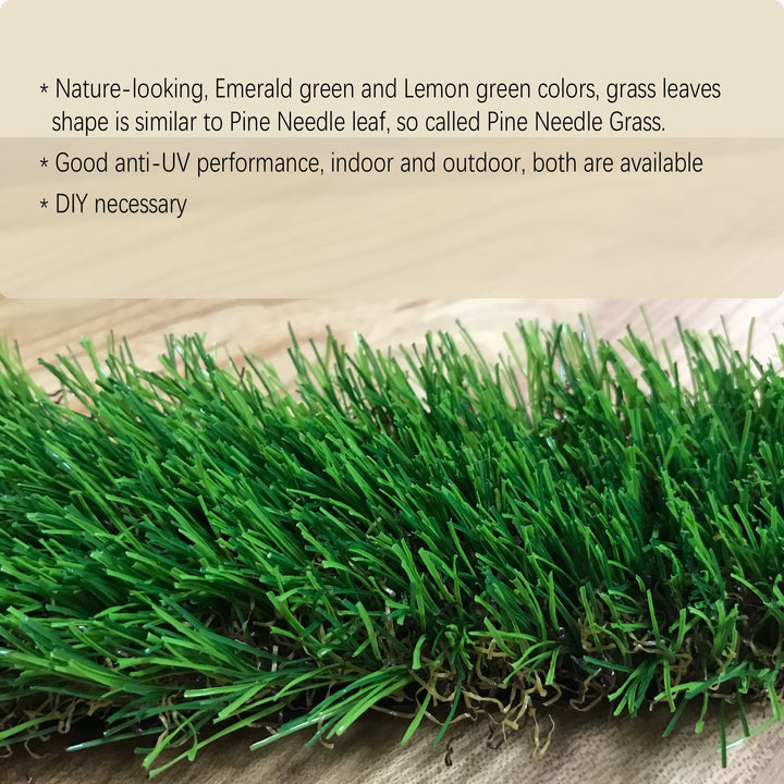 Artificial Grass Decoration Strip Indoor/Outdoor DIY Fake Grass (Width 2 x Length 48, Pine Needle Grass)