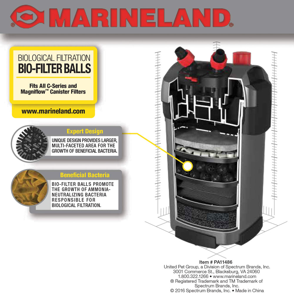 Marineland Bio-Filter Balls, 90 Count, Support Biological Aquarium Filtration, Rite-Size S, T and X, Fit All C-Series and Magniflow Canister Filters