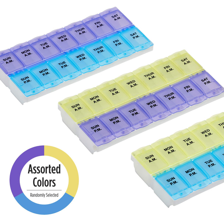 Apothecary Products Ezy Dose Weekly Am/pm Locking Pill Planner, 0.391 Pound
