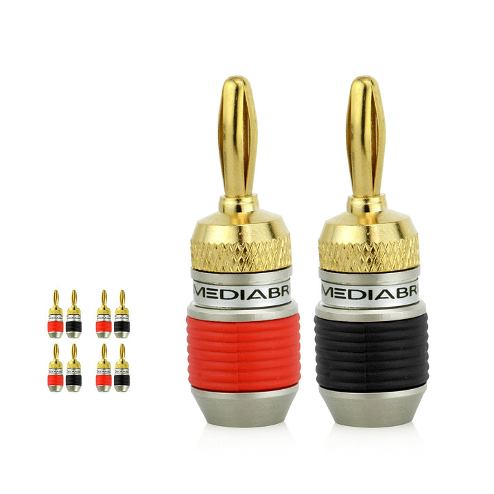 Mediabridge Banana Plugs - Corrosion-Resistant 24K Gold