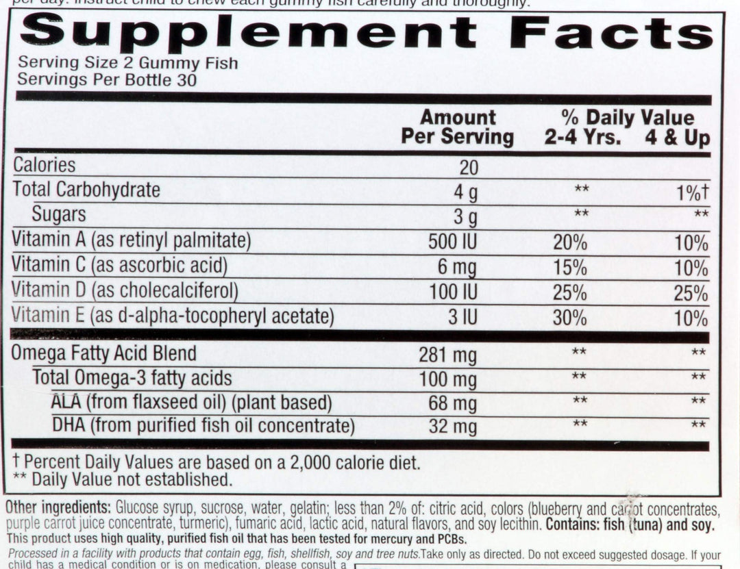 L&#39;il Critters Omega-3 Vitamin Gummy Fish 60 Count (Pack of 2)