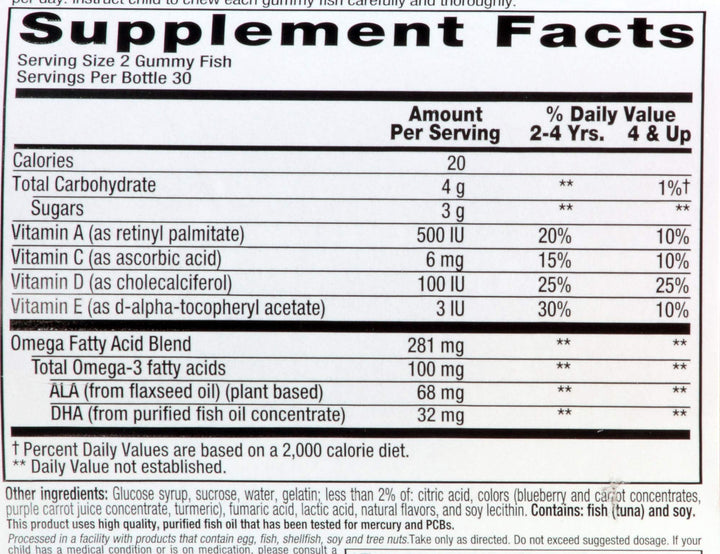 L&#39;il Critters Omega-3 Vitamin Gummy Fish 60 Count (Pack of 2)