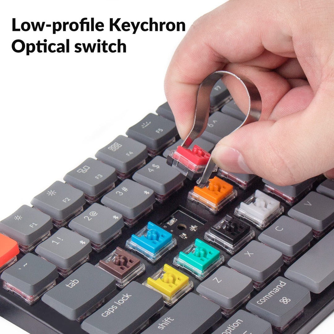 Low-Profile Optical Blue Switch Set - 87 Pcs