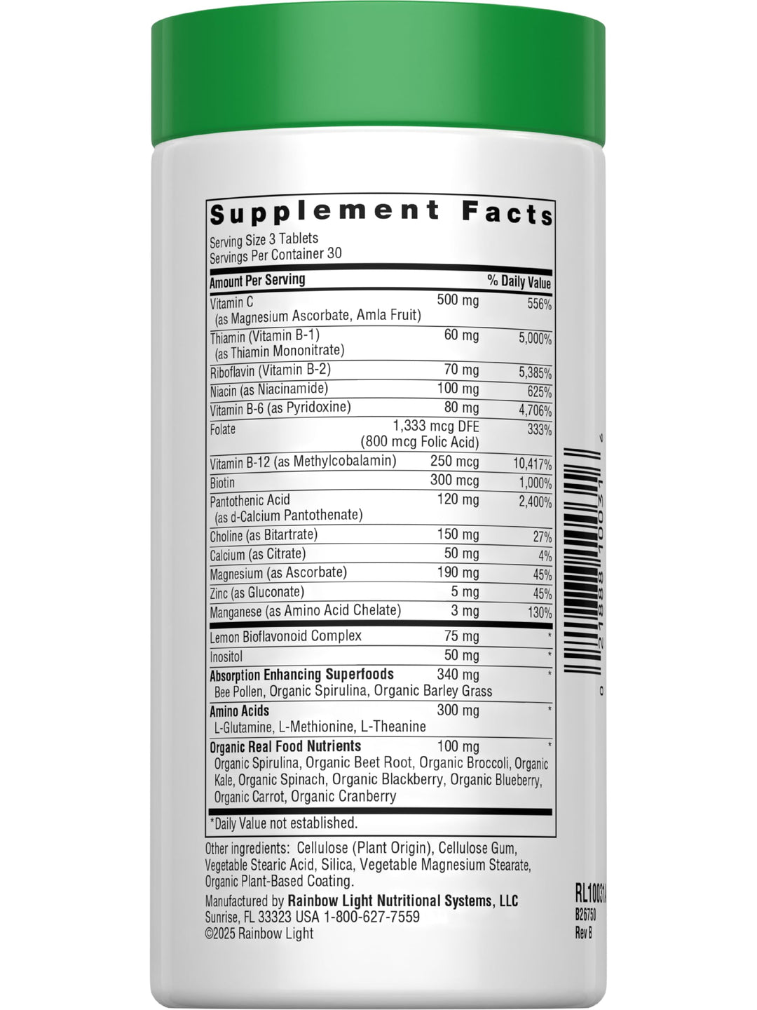 - Complete B-Complex, 90 Count, Food Based, Energy Support