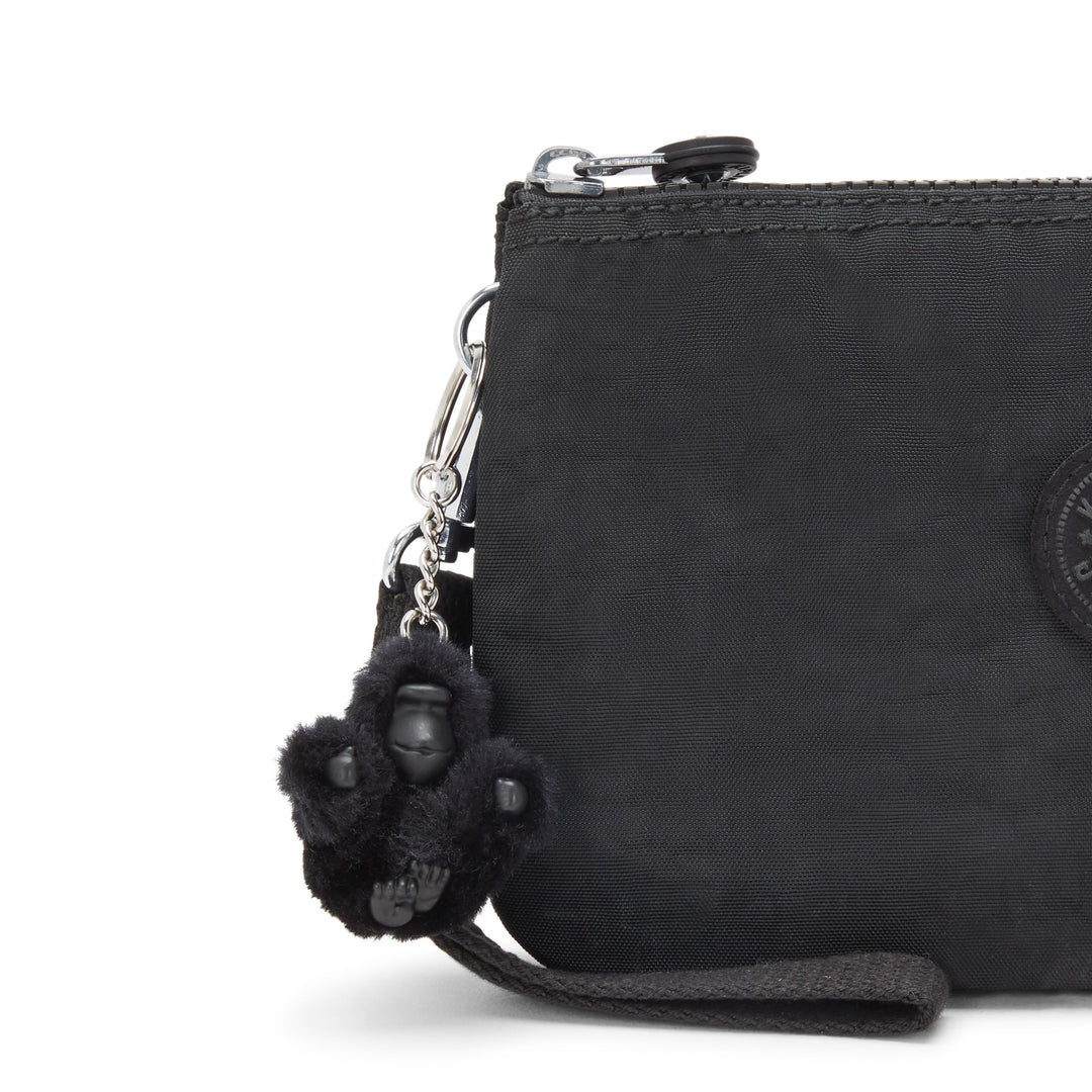 Womens Creativity Extra Large Wristlet, Versatile Cosmetics Kit, Lightweight Nylon Travel Organizer Pouch, Black Noir, Extra Large US