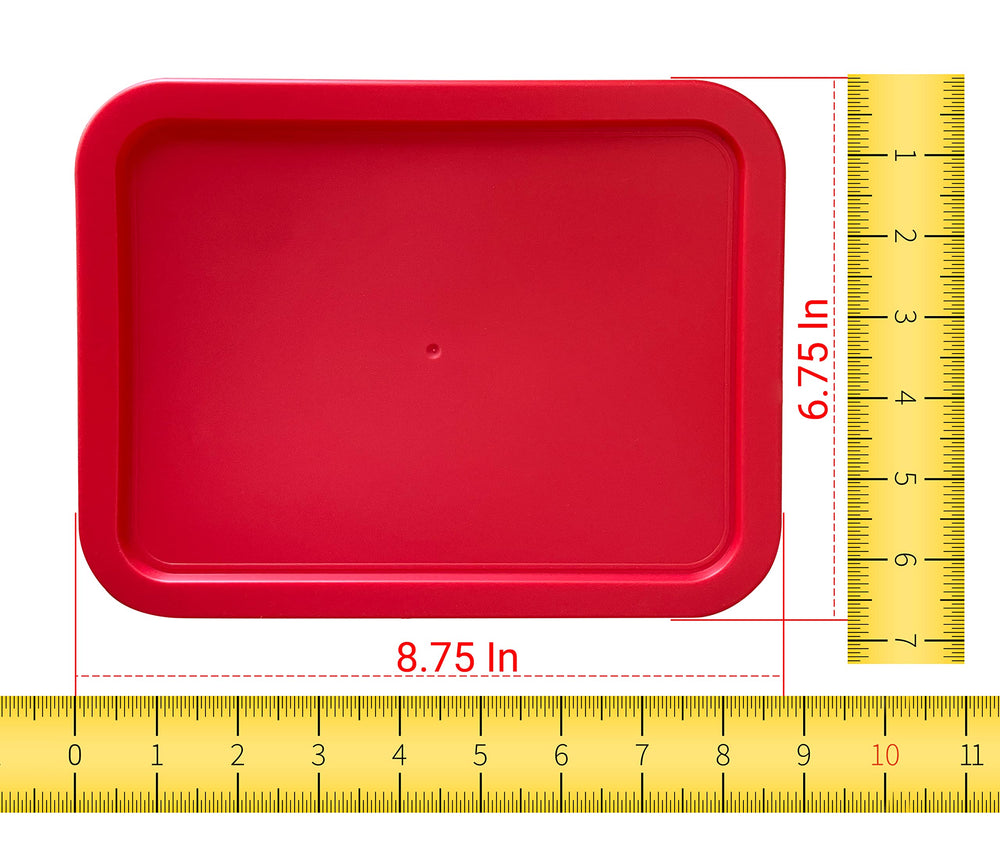 Replacement Lid for Pyrex Plastic Blue Cover 6 Cup Bowl Dish Rectangle 7211-PC (4-Pack)
