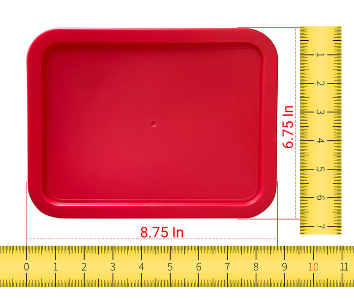 Replacement Lid for Pyrex Plastic Blue Cover 6 Cup Bowl Dish Rectangle 7211-PC (4-Pack)