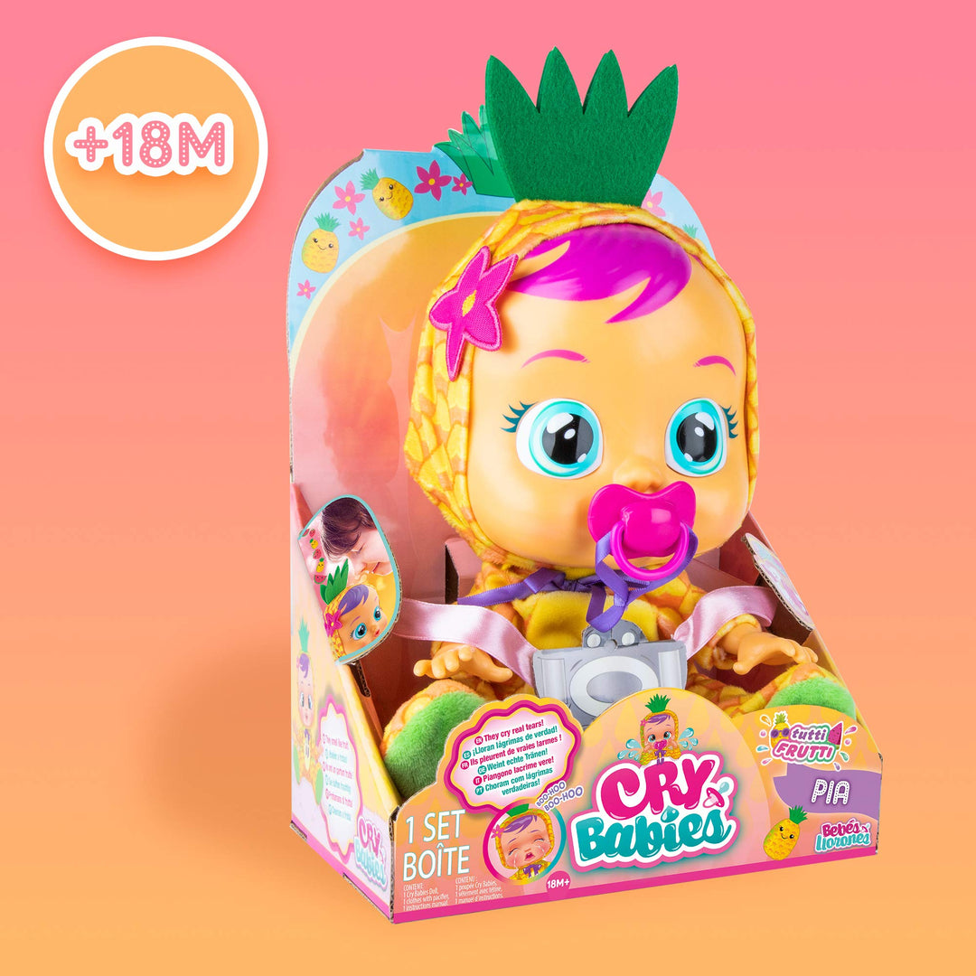 Cry Babies Tutti Frutti - Pia The Pineapple Fruit Scented Baby Doll