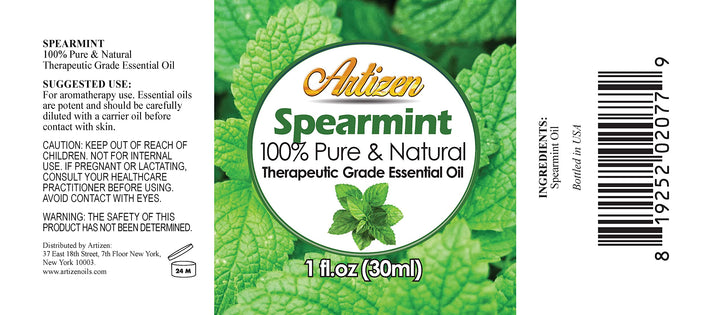 Spearmint Essential Oil (100% PURE &amp; NATURAL - UNDILUTED) Therapeutic Grade - Huge 1oz Bottle - Perfect for Aromatherapy, Relaxation, Skin Therapy &amp; More!