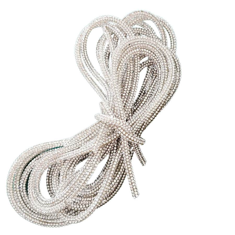 Rhinestones Tube for Crafts Bling Rhinestone Rope Glitter Cord Tube for DIY Bows,Hairband,Shoe Laces Wedding Dress Costume Decoration Accessories (Style A 4meters)