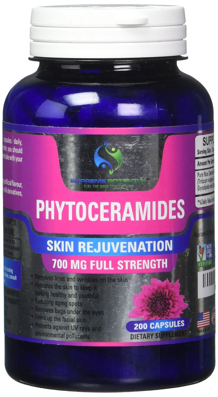 Phytoceramides, 200 Capsule Supply, 700mg Phytoceramides per Serving