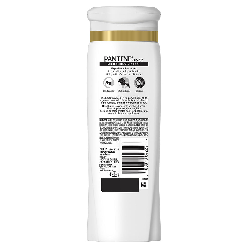 Pro-V Shampoo, Smooth & Sleek with Argan Oil, 12.6 Ounce